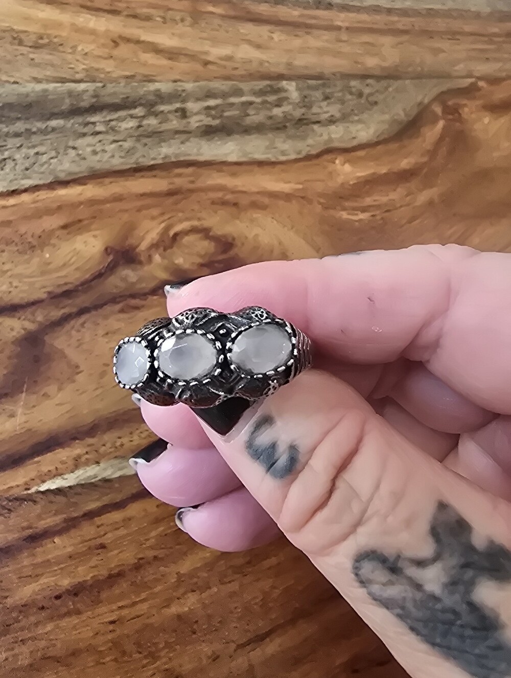 Discontinued Evil Pawn Jewelry Flower Of Life Ring In Rose Quartz
